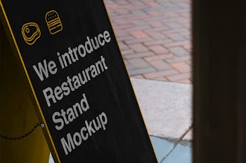 Restaurant Stand PSD Mockup we introduce restaurant stand mockup 