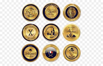 Restaurant Stock illustration Icon - Gold vip badge template download 
