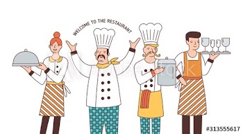 Restaurant team vector illustration