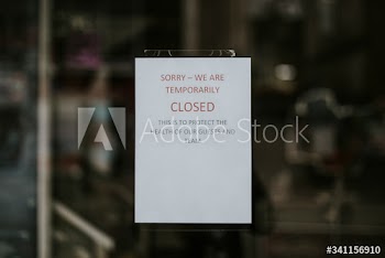 Restaurant temporarily closed cue to Coronavirus. BRISTOL, UK, March 30, 2020