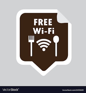 Restaurant wifi logo vector image