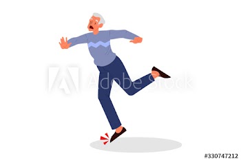 Retired men fell down