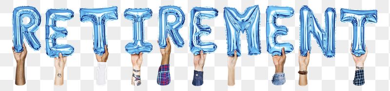 Retirement png, letter foil balloon, | Free PNG - rawpixel