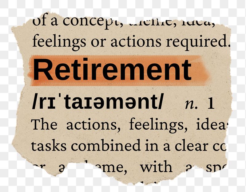 Retirement png word sticker, torn | Free PNG - rawpixel