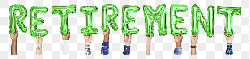 Retirement word png, hands holding | Free PNG - rawpixel
