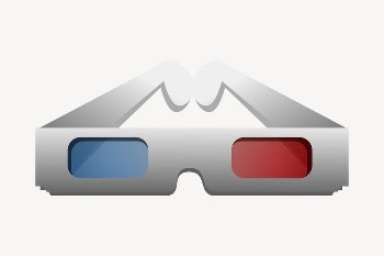 Retro 3D glasses clipart, entertainment | Free Photo - rawpixel