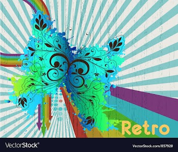 Retro background vector image