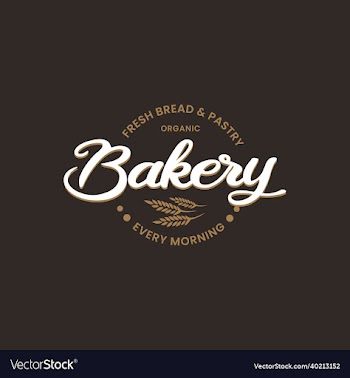 retro bakery bake logo design and vintage label