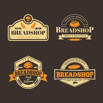 Retro bakery logo Free Vector