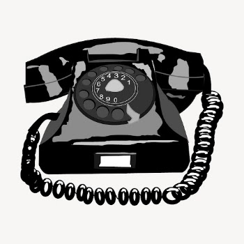 Retro black landline telephone illustration. | Free Photo - rawpixel
