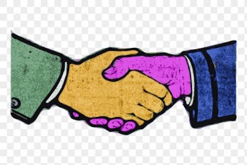 Retro business handshake png sticker | Free PNG - rawpixel