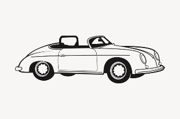 Retro car clipart, drawing illustration | Free Vector Illustration - rawpixel