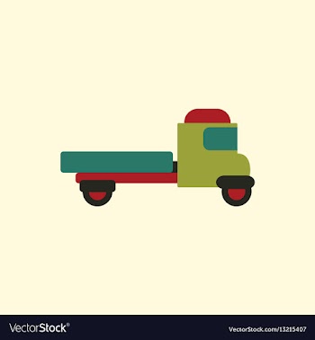 Retro car in flat style old vector image
