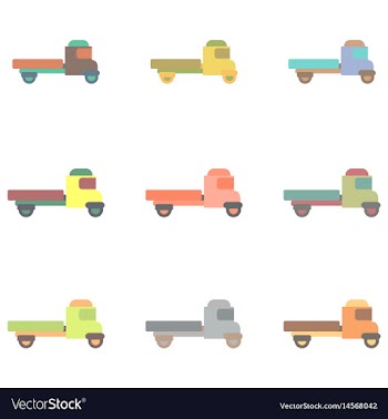 Retro car in flat style old vector image