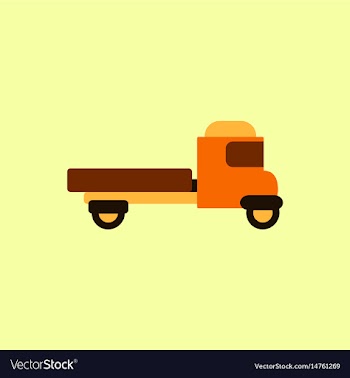 Retro car in flat style old vector image