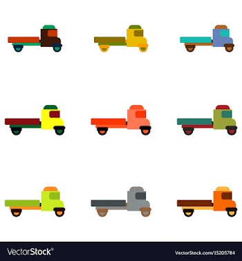 Retro car in flat style old vector image