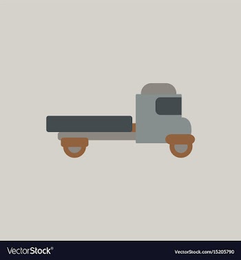 Retro car in flat style old vector image