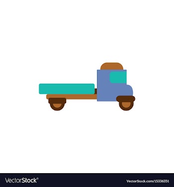 Retro car in flat style old vector image