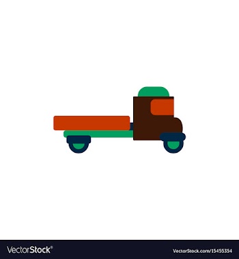 Retro car in flat style old vector image