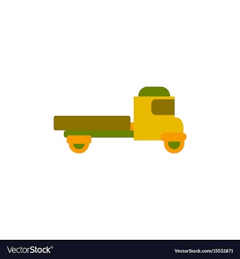 Retro car in flat style old vector image