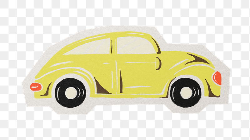 Retro car png sticker, paper | Free PNG - rawpixel
