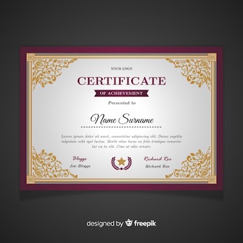 Retro certificate template
