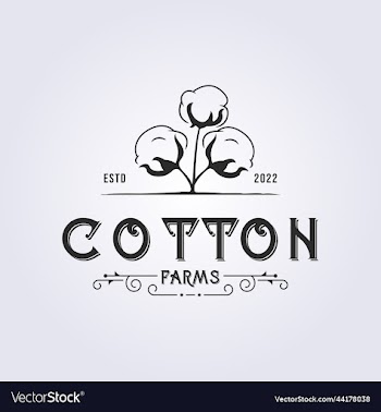 retro classic cotton farm logo