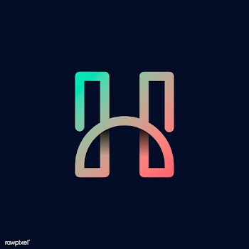 Retro colorful letter H vector | Free stock vector - 543508