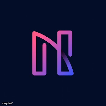 Retro colorful letter N vector | Free stock vector - 543550