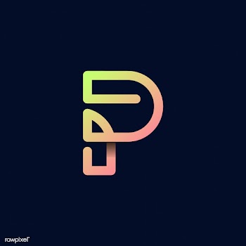 Retro colorful letter P vector | Free stock vector - 543531