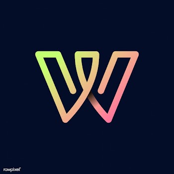 Retro colorful letter W vector | Free stock vector - 543462