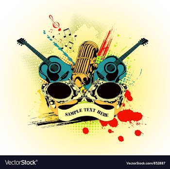 Retro concert poster vector image