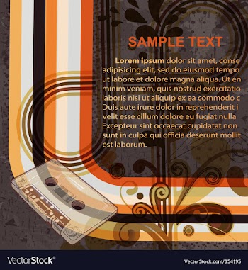 Retro concert poster vector image
