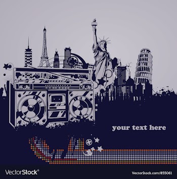Retro concert poster vector image