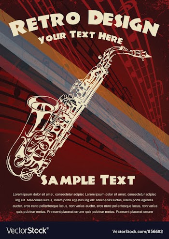 Retro concert poster vector image