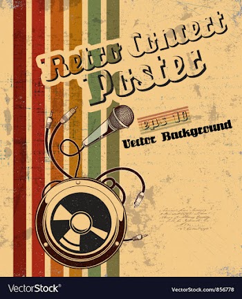 Retro concert poster vector image