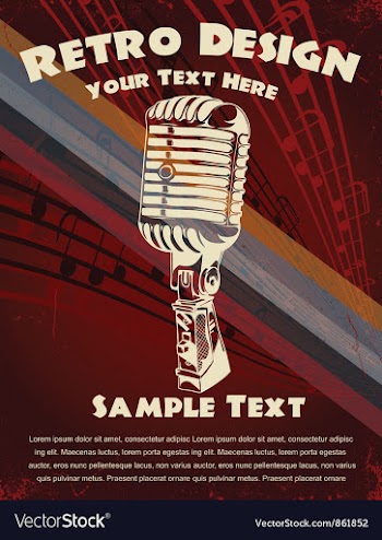  					Retro concert poster vector image														