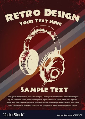 Retro concert poster vector image