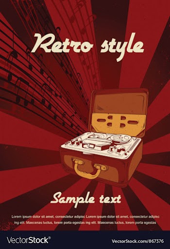 Retro concert poster vector image