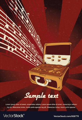 Retro concert poster vector image
