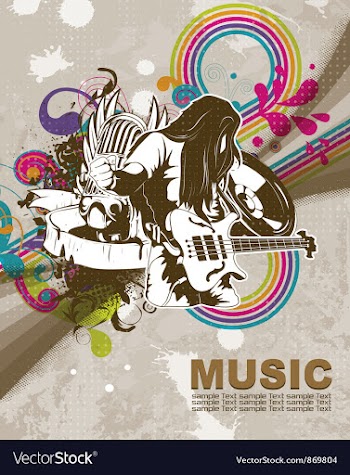 Retro concert poster vector image