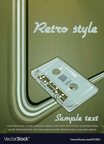 Retro concert poster vector image