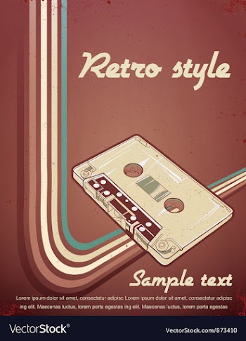 Retro concert poster vector image