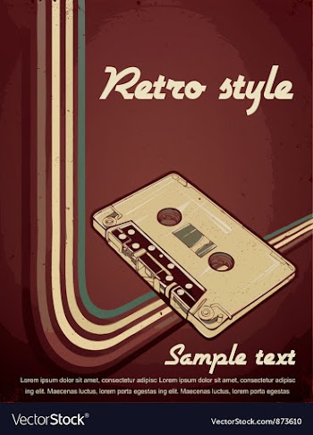 Retro concert poster vector image