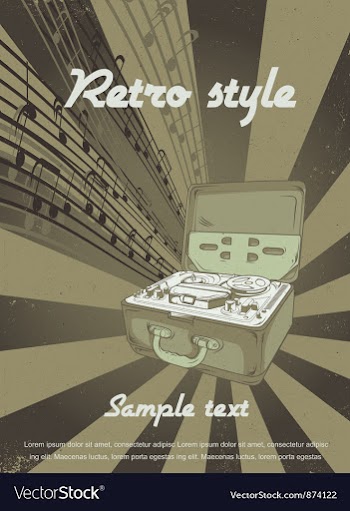 Retro concert poster vector image
