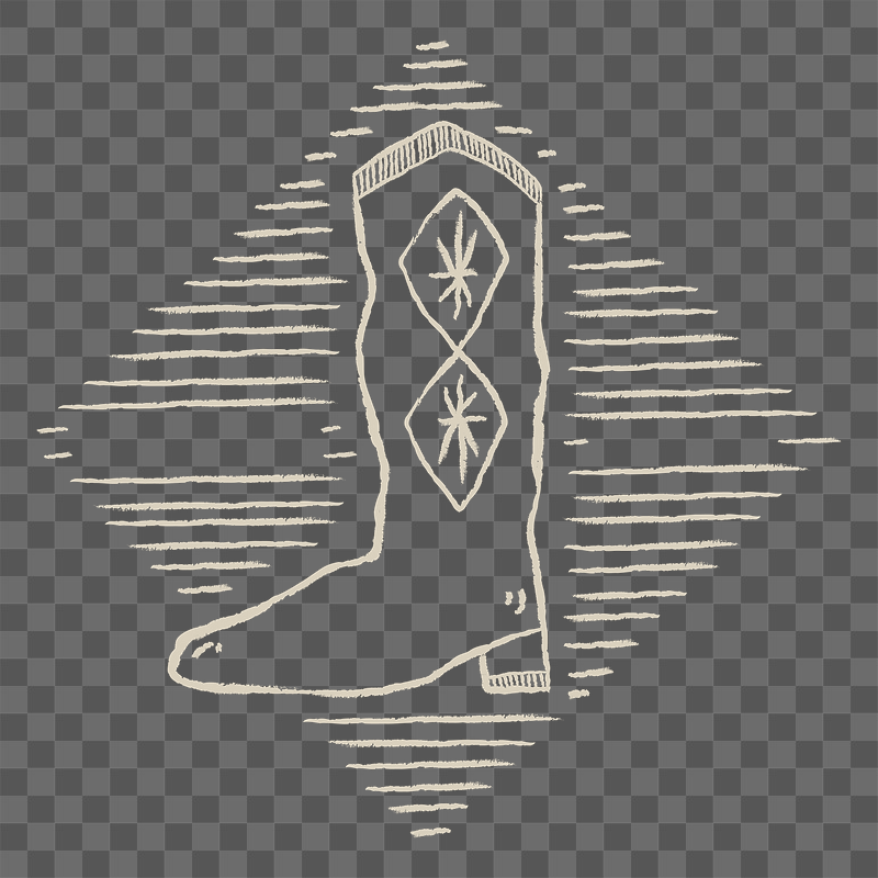 Retro cowboy boot png sticker, | Free PNG - rawpixel