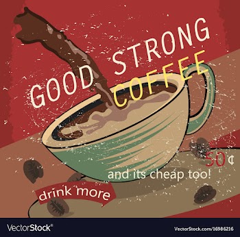 Retro cup of coffee style vector image