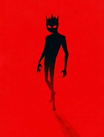 Retro Dark Evil King Silhouette