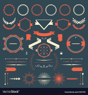  					Retro design elements collection vector&nbsp;image														