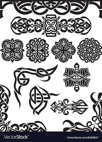 Retro Element Icon Set vector image